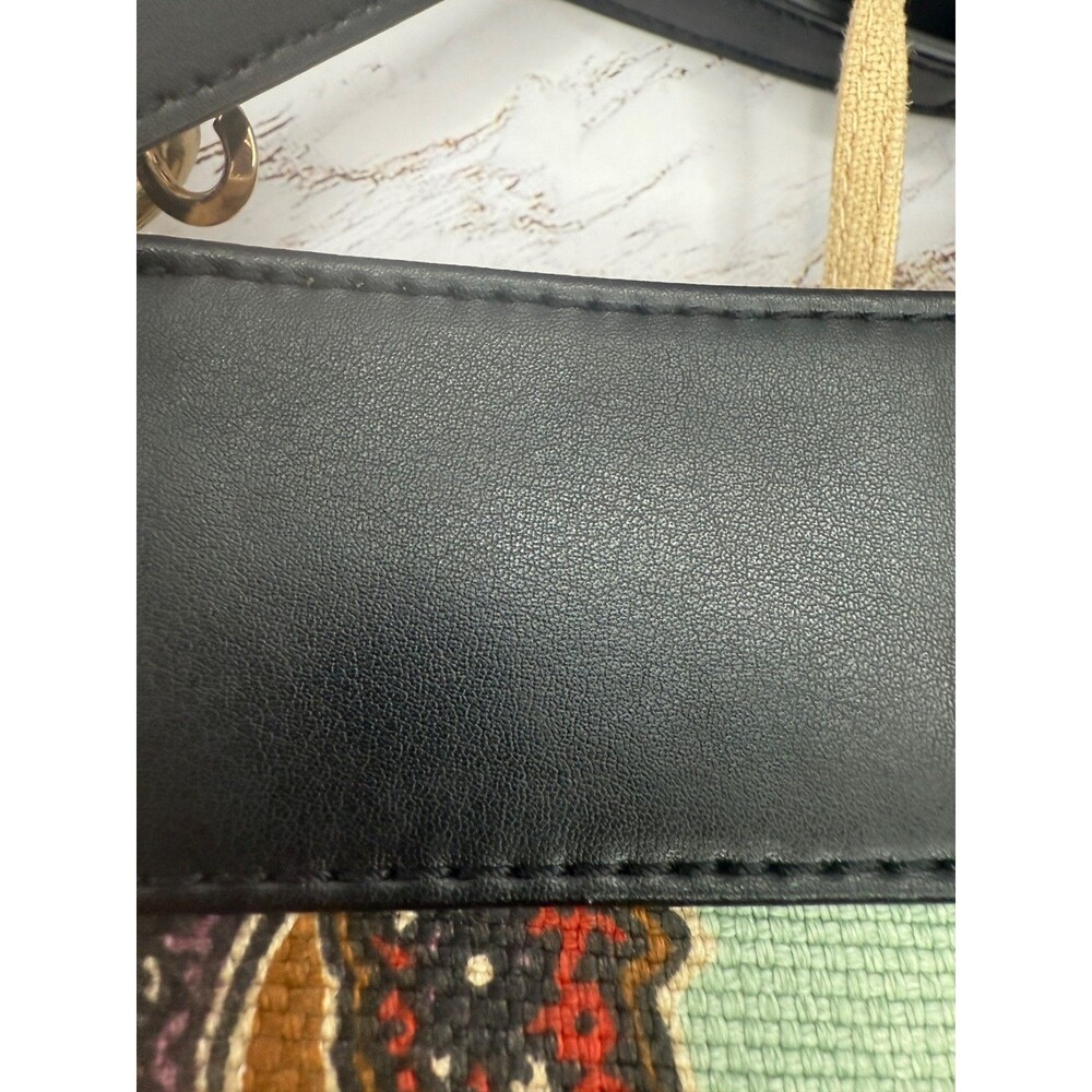 Spartina 449 Cora Hipster Convertible Crossbody Bag Black &‎ Purple Paisley - Picture 10 of 16